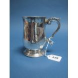 A Hallmarked Silver Mug, William Gibson & John Lawrence Langman, London 1895, of plain baluster