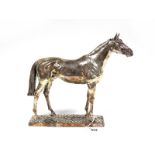 A Hallmarked Silver (Filled) Model of a Horse, (makers mark rubbed) Sheffield 2010, 27cm high.