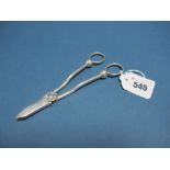 A Pair of Hallmarked Silver Grape Scissors, Mappin & Webb, Sheffield 1910, with plain loop handles.