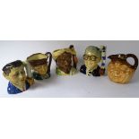 Five character jugs, comprising 'John Major' by Kevin Francis Ceramics no 71/500, 'John F Kennedy',