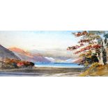 Lady Agnes Dundas 'Caledonian Canal in October from Ardvoulin' Watercolour, unsigned,