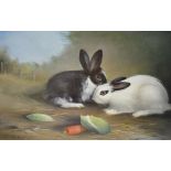 Edward Hassell McCosh (Contemporary) 'Rabbits' Oil on canvas, signed and dated 1999 lower left,