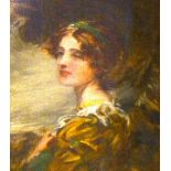 Robert Duddingstone Herdman ARSA (1863-1922) 'Portrait of Lady in Yellow Dress' Oil on board,