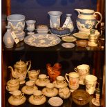 A small quantity of Wedgwood Jasperware, to include vases, trinket dishes, plates etc,