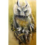 Manner of Norman Orr (Scottish 1924-1993) 'Owl' Watercolour, unsigned,