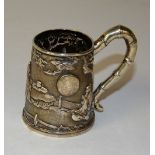 A small Chinese silver tankard by Tuck Chang & Co,