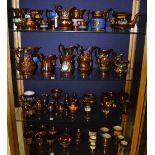 A large quantity of mainly Victorian lustre wares,