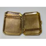 A 9ct gold cigarette case,