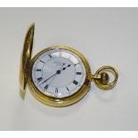 An 18ct gold half hunter pocket watch by JW Benson of London,