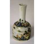 A Chinese famille rose mallet shaped vase,