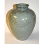 A Chinese crackle glaze ovoid vase, with Chien Lung marks to base,