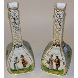 A pair of Austrian Victoria onion shaped vases,
