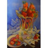 *Josephine Graham (Scottish Contemporary) 'Strawberries' Oil on canvas, signed lower right,