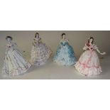 Four limited edition Royal Worcester figurines, including 'Sweetest Valentine' 1206/12,500,