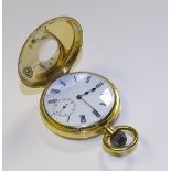 An 18ct gold half hunter pocket watch,