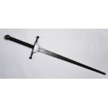 A reproduction Scottish steel broad sword, with ball pommel,