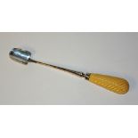 A Georgian silver and ivory handled cheese shovel,