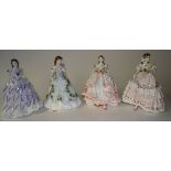 Four limited edition Royal Worcester figurines, including 'Royal Debut' 2430/12,500,