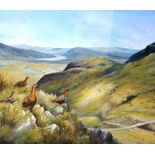 Timothy Niall-Harris (Contemporary) 'Argyll Red Grouse' Oil on canvas board, signed lower right,