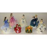 Seven Royal Doulton statuette's, comprising of 'Kelly' HN2478, 'Rebecca' HN4041, 'Lauren' HN3975,