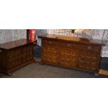 A modern oak sideboard,