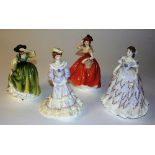 Four porcelain statuette's, to include Royal Doulton 'Buttercup' I & N 2309,