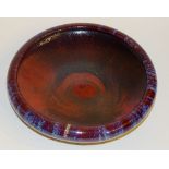 A Ruskin pottery bowl circa late 19th/early 20th century,