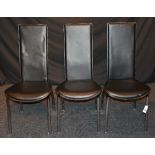 A set of six contemporary black stacking chairs manufactured by Actona Denmark,