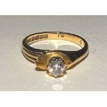 An 18ct gold solitaire diamond ring, set with brilliant cut diamond measuring approx. 0.