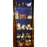 A quantity of tea china and sundries, to include three vintage teapot stands, eggshell teawares,