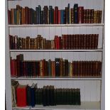 A quantity of 19th century and later books, to include leather bound novels, Dickens novels,