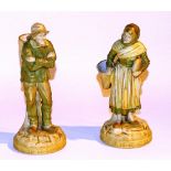 A pair of Royal Vienna figures by Ernst Wahliss, circa early 20th century,