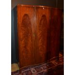 A vintage mahogany wardrobe,