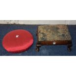 Two vintage footstools,