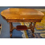 A 19th century Dutch walnut inlaid writing table,