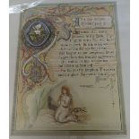 An early 20th century chromolithograph of 'The Lords Prayer',