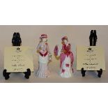 Nine assorted porcelain statuette's by Royal Worcester and Coalport,