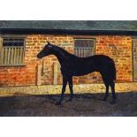 Agnes Bugg 'Kilmarnock - Horse Study' Oil on canvas, signed lower left,