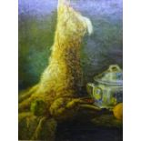 R Bownas (19th Century) 'Still Life with Hare' Oil on canvas, signed lower right,