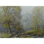 Tom Campbell (Scottish 1865-1943) 'Sheep in Woodland' Watercolour, signed lower left,