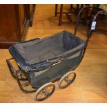 A vintage dolls baby carriage 'The Marmet',