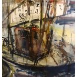 J Fogan (Contemporary) 'Boat' Watercolour, signed and dated '87 lower left,