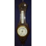 An oak cased barometer,