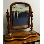 A Victorian mahogany toilet mirror,