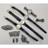 Four lady's wristwatches,