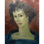 *Hamish Lawrie (British 1919-1987) 'Female Portrait' Oil on board, signed lower right,