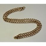 A 9ct gold twist link chain, stamped 9kt to clasp, 47cm long unfastened, 12.