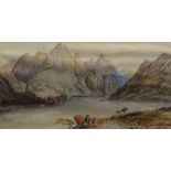 Wyse 'Mountain Lake Landscape' Watercolour, signed lower right,