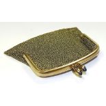 A 14ct gold mesh coin purse, originally belonging to the Rothschild banking family,