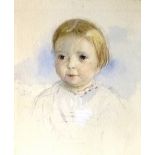 Wilson Lowry FRS (1972-1824) 'Portrait of a Young Child' Watercolour, unsigned,